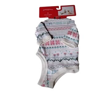 Small Pet Pajamas Cat Or Dog Winter Festive Themed: Let It Snow Wonderland Pets